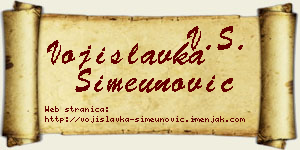 Vojislavka Simeunović vizit kartica